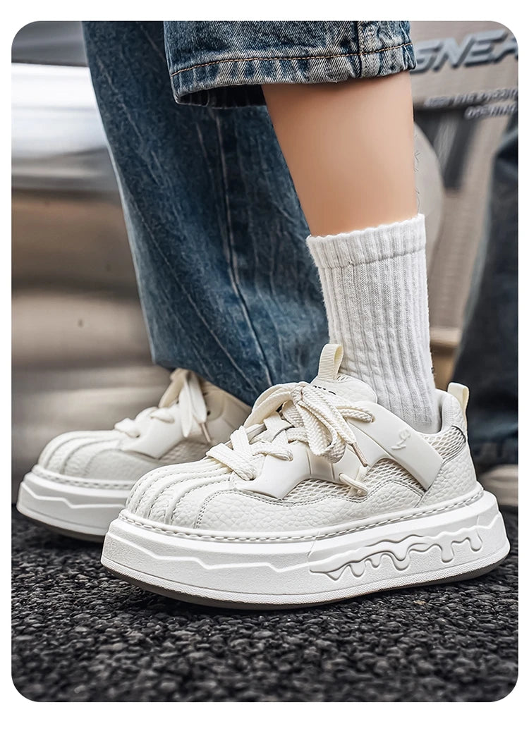 Men Sneakers Spring Lace Up Man Running Shoes Non Slip Platform Shoe High Quality Training Tennis Shoes Wear Resistant Men Shoes