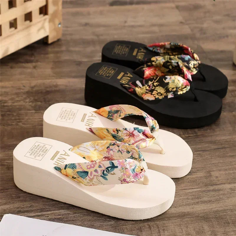 Summer Women Shoes 2026 Fashion Women Flip Flops Summer Beach Platform Slippers Casual Outside Wedges Sandals