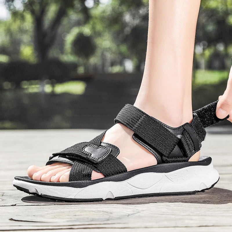Summer Platform Hiking Sandals Men Brown Outdoor Beach Sandals Woman 2025 Original Luxury Designer Sandals Man sandalias hombre