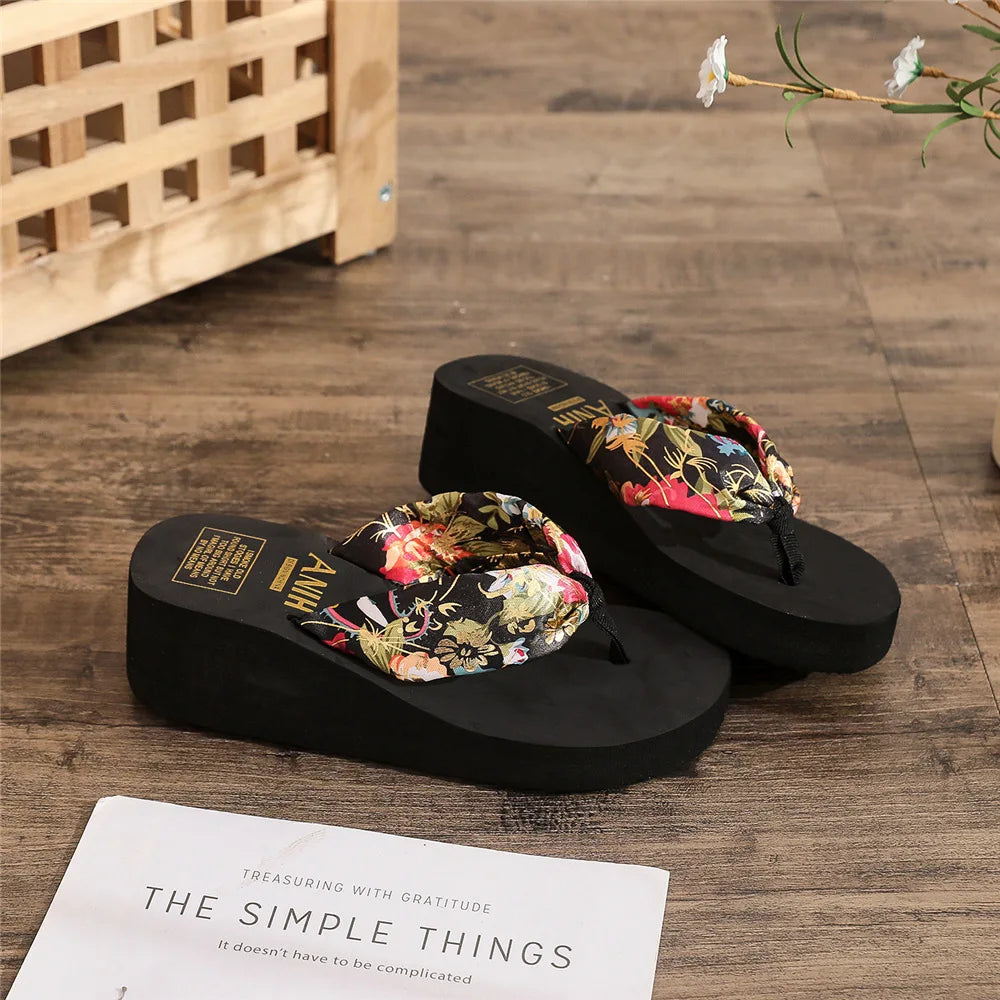 Summer Women Shoes 2026 Fashion Women Flip Flops Summer Beach Platform Slippers Casual Outside Wedges Sandals