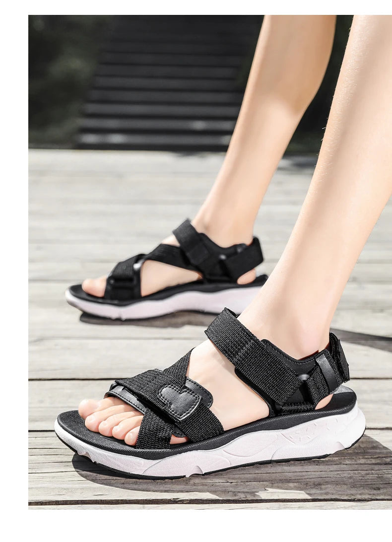 Summer Platform Hiking Sandals Men Brown Outdoor Beach Sandals Woman 2025 Original Luxury Designer Sandals Man sandalias hombre
