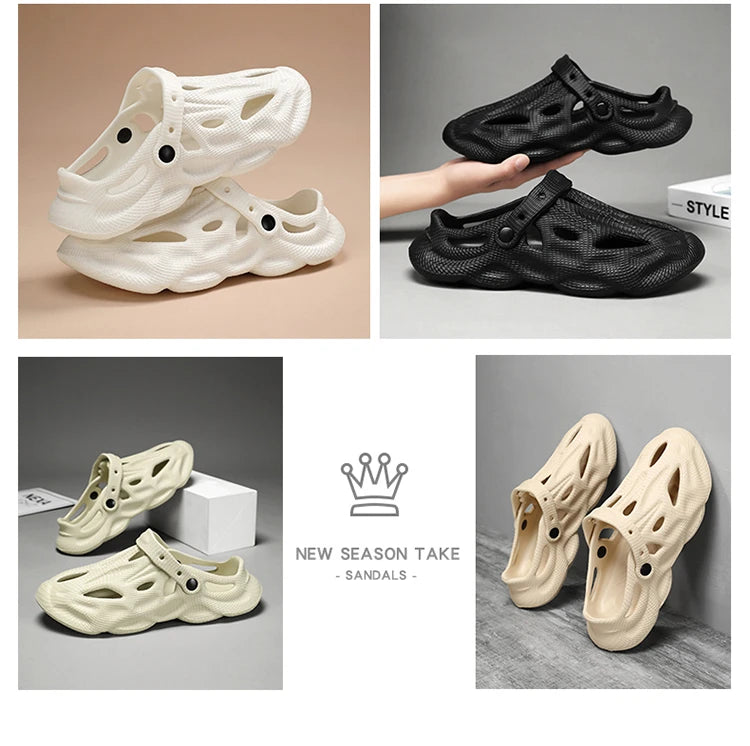 Summer Men Slippers Comfortable Platform Outdoor Sandals 2025 Beach Slippers Flip Flops Male Indoor Home Slides Bathroom Shoes