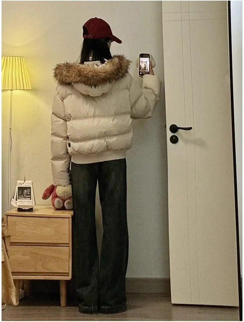 2025 Jackets for Women in Winter, Super Nice-looking Cotton Coats with Fur Collar, Short Cotton-padded Jackets for Little People