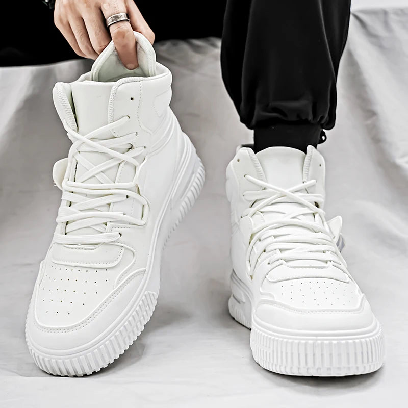 New Fashion Men's Sneakers Soft Comfortable Non Slip Wear Resistant Sole Daily Casual Men Shoes Preppy Winter Skate Ankle Boots