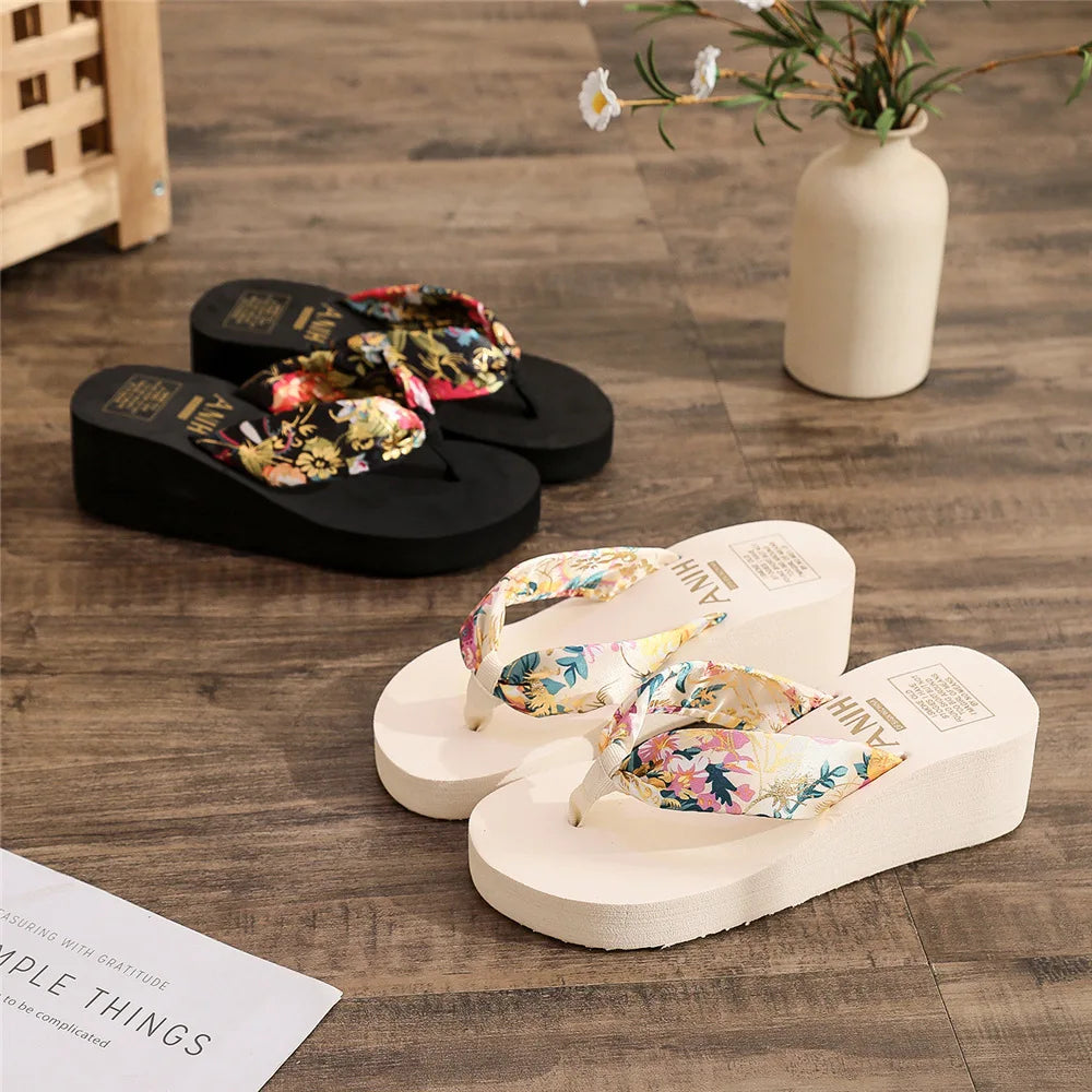 Summer Women Shoes 2026 Fashion Women Flip Flops Summer Beach Platform Slippers Casual Outside Wedges Sandals