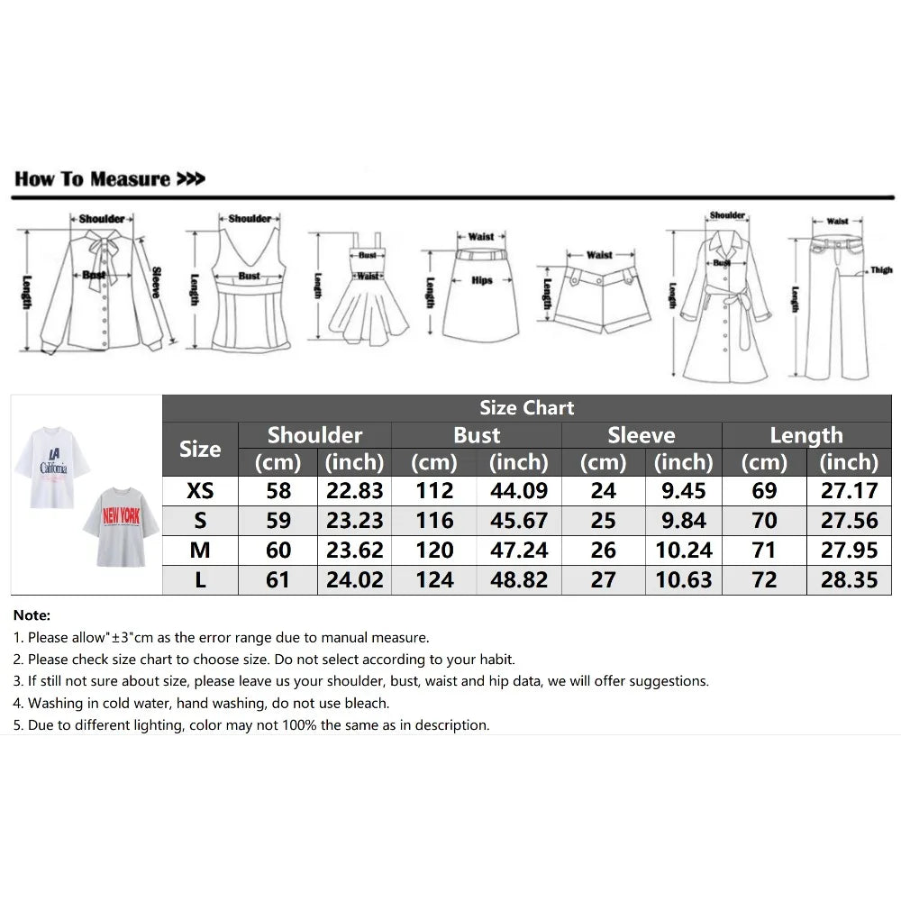 Aesthetic Oversized Text Print T-shirts for Women Casual O-Neck Tees with Contrasting Text Fashion Comfy Short Sleeves T-shirts