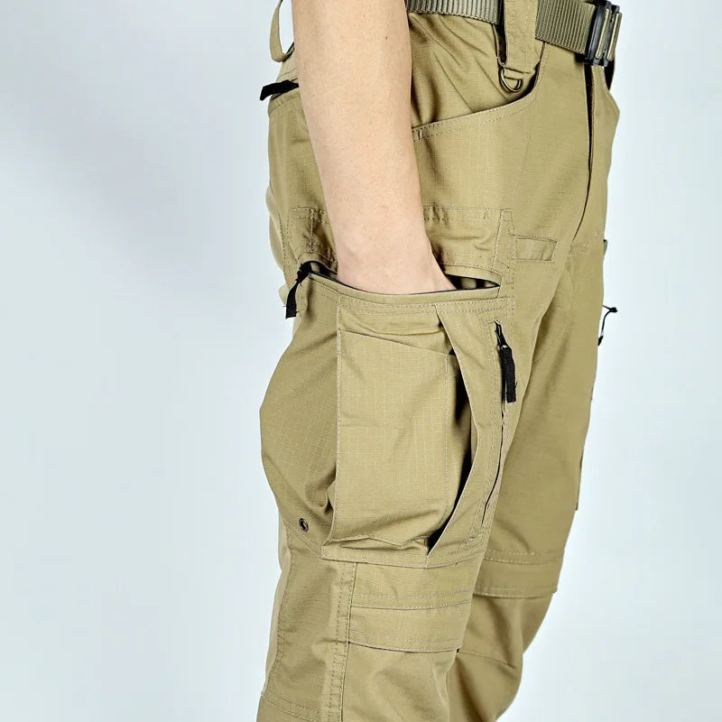 Men Cargo Pants Tactics Wear Resistant Multiple Pockets Military Tactical Pants Casual Spring Autumn Men's Trousers Hiking