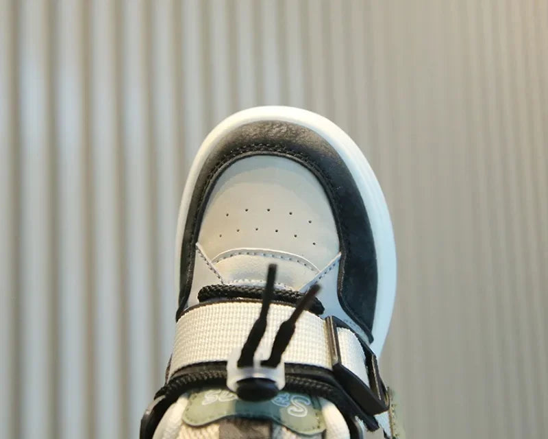 Kid Sneakers School High-top Causal Sports Shoes for Boy Non-slip Spring Autumn Children Fashion Girls Chunky Basketball Shoes