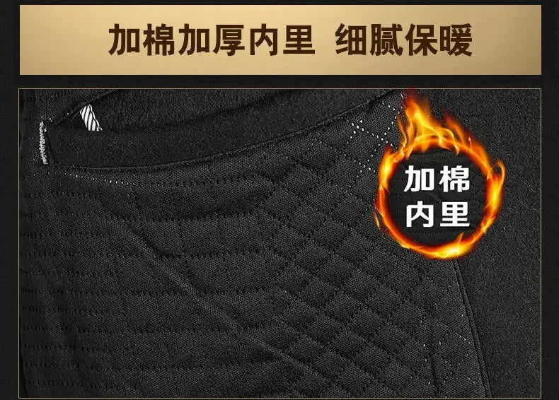 Winter Jacket Men Fashion Business Slim-fit British Style Solid Color Outdoor Cold Casual Trend Thickened Tweed Coat