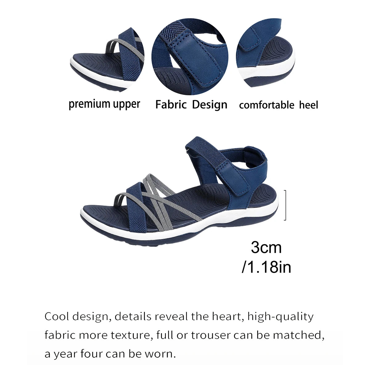 Women's Summer Sandals 2026 New Style, Flat, Non-Slip,Casual, Soft Sole,Large Size,Middle-Aged and Elderly Mom Shoes,Beach Shoes