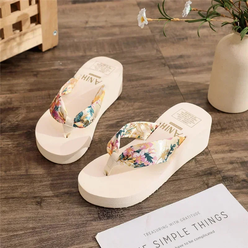 Summer Women Shoes 2026 Fashion Women Flip Flops Summer Beach Platform Slippers Casual Outside Wedges Sandals