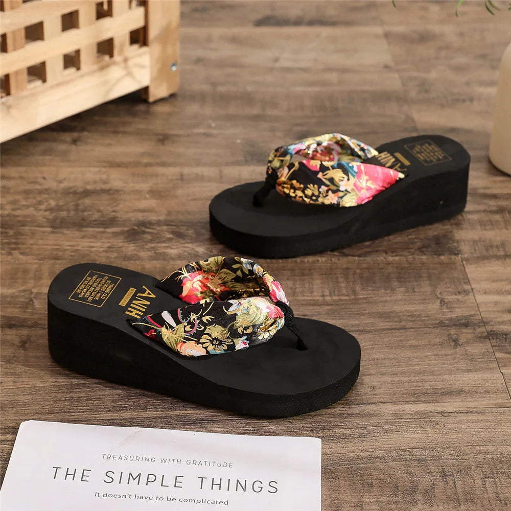 Summer Women Shoes 2026 Fashion Women Flip Flops Summer Beach Platform Slippers Casual Outside Wedges Sandals