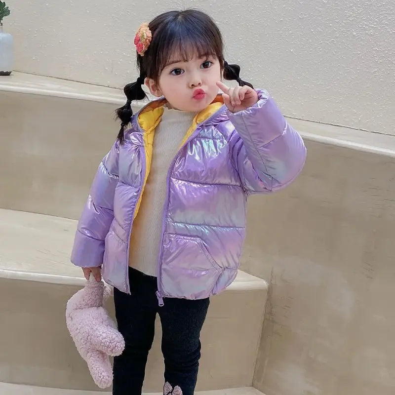 Autumn Winter Down Jackets For Girls Children Clothing Warm Hooded Outerwear For Boys Toddler Girls Fashion Coat Jacket