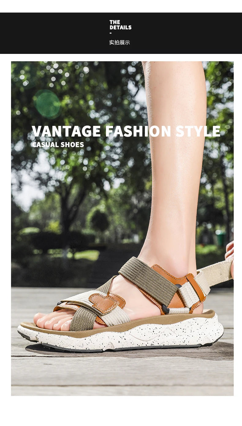 Summer Platform Hiking Sandals Men Brown Outdoor Beach Sandals Woman 2025 Original Luxury Designer Sandals Man sandalias hombre