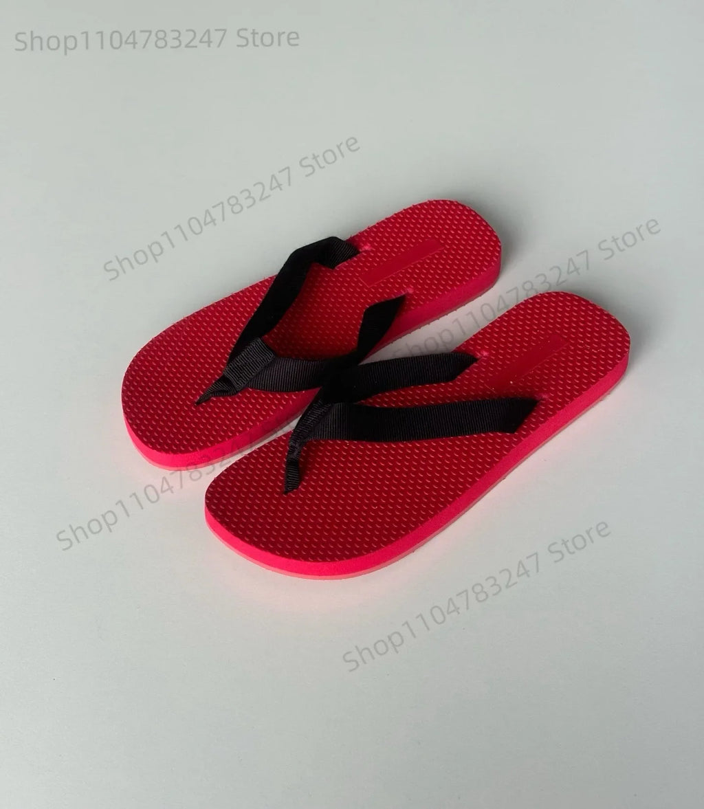 Summer Sandals French Minimalist Fashion Women's Beach Slippers Eva Non-slip Sole Flip Flops Shoes Women