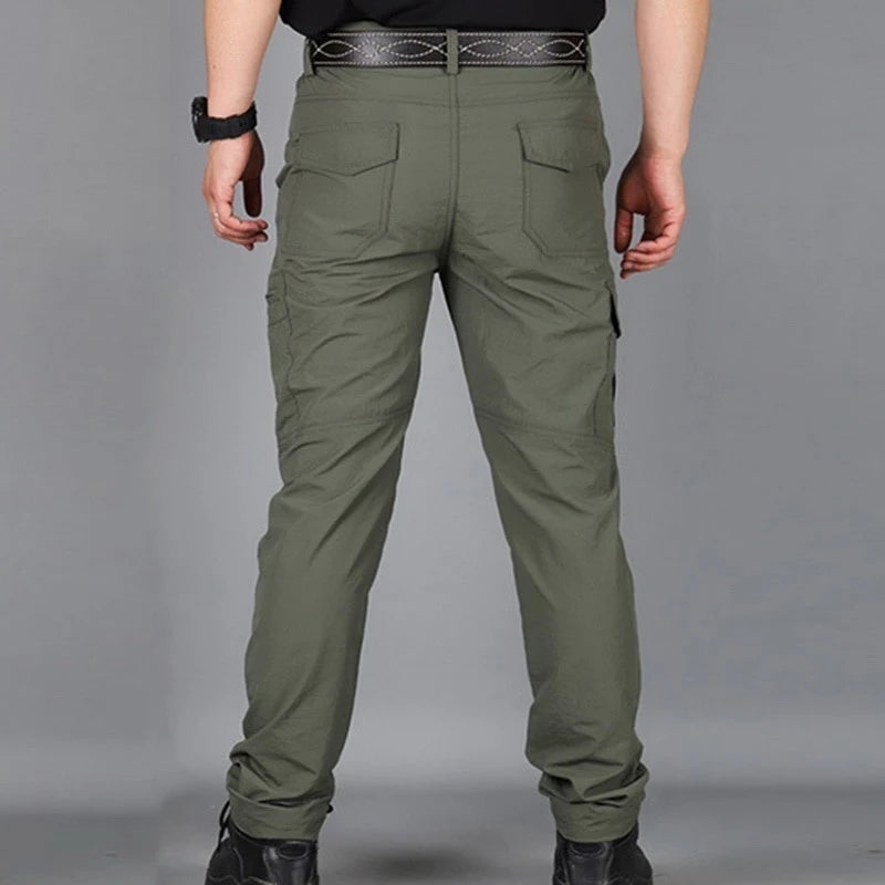 Cargo Pants Men Summer Tacitcal Casual Trousers Waterproof Quick Dry Multi Pocket Pant Male Work Outdoor Joggers Running 5XL